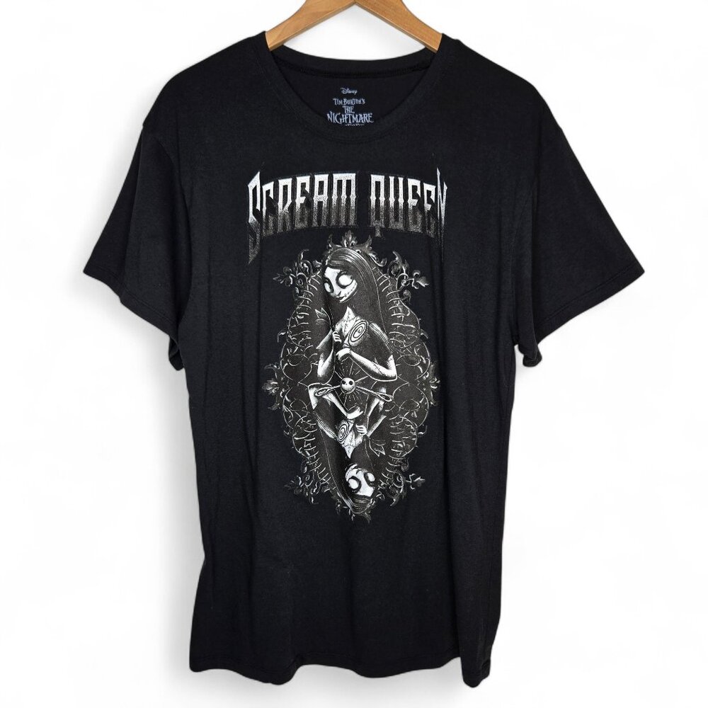 Disney Nightmare Before Christmas Scream Queen Shirt Tim‎ Burton Animation XXL
